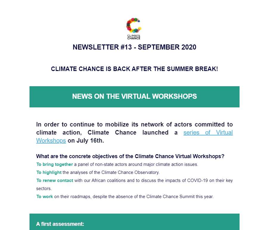 Newsletter September 2020