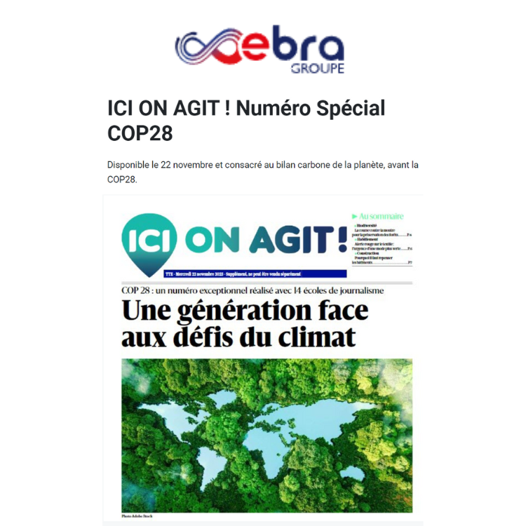 Numéro Spécial COP28 dans les quotidiens du groupe Ebra